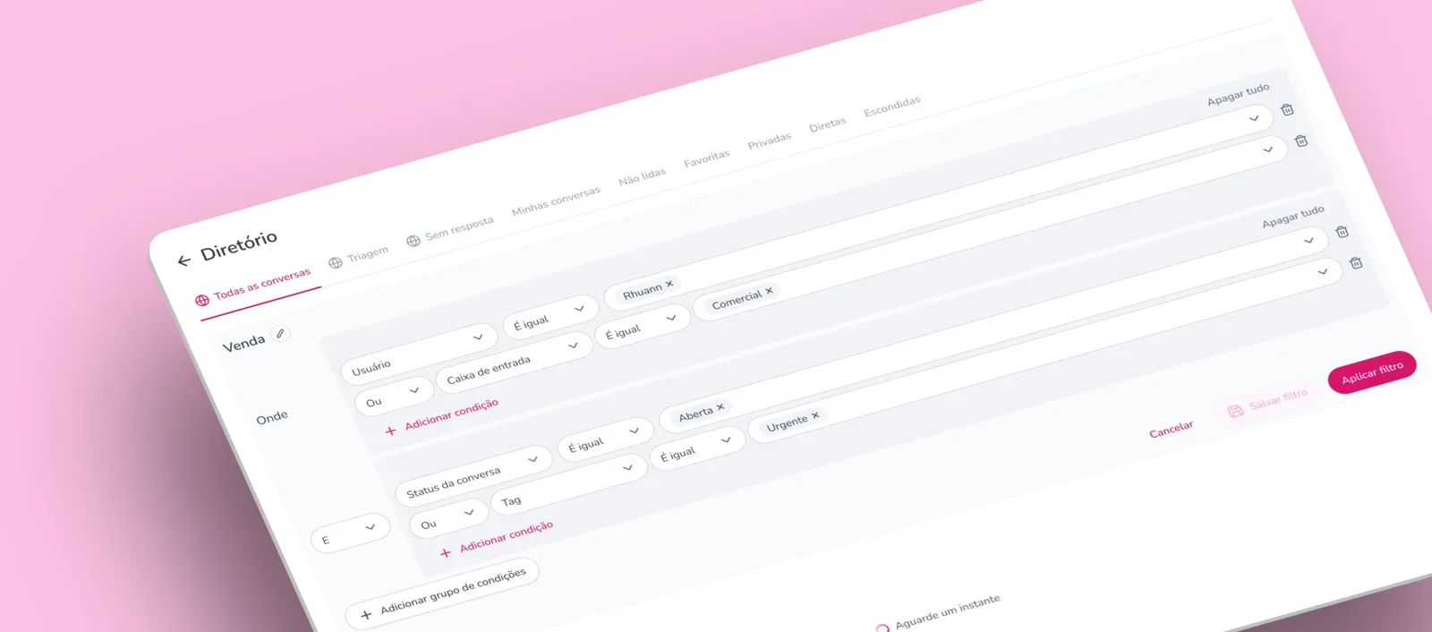 Filtros avançados no Diretório: encontre atendimentos com mais rapidez e controle
