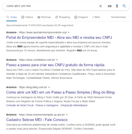 `Pint de exemplo de marketing para escritórios de contabilidade